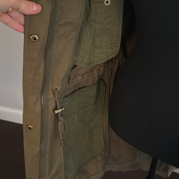 H&M Olive Green Utility Jacket - Size 6 - Picture 7 of 10
